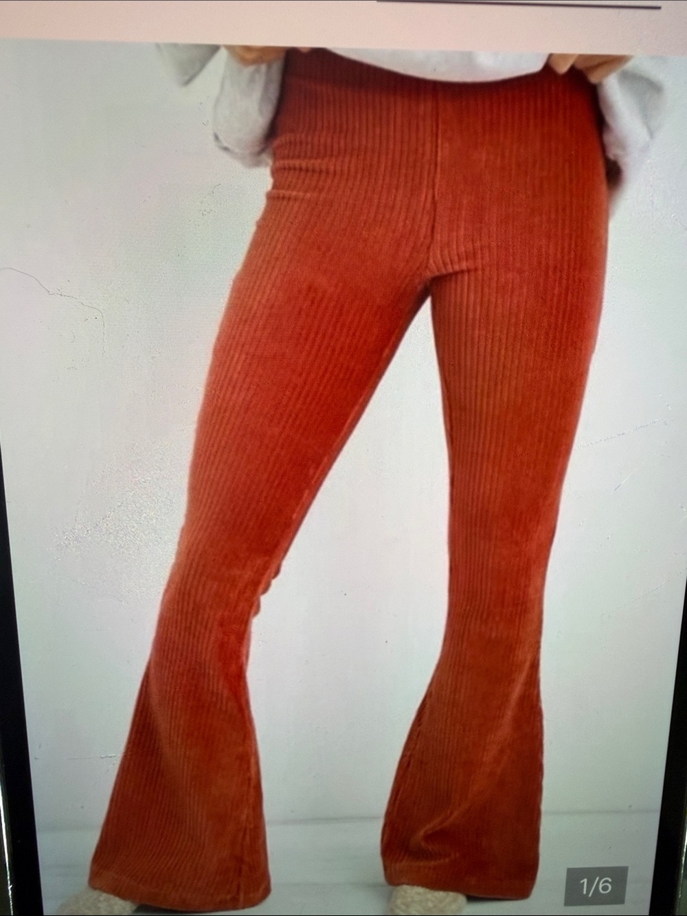 aerie grove on velour high waist flare pants
